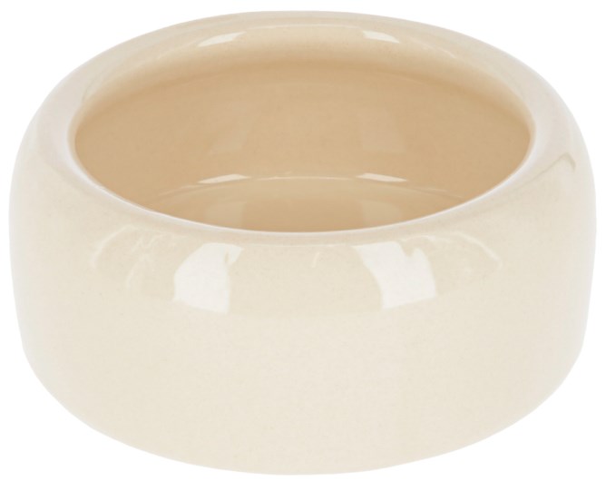 Futternapf Keramik beige Anjas Zwergkaninchenzucht Brüggen